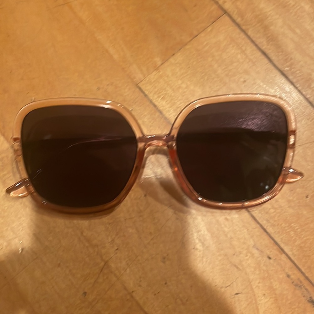 Translucent Pink Square Sunglasses - image 6